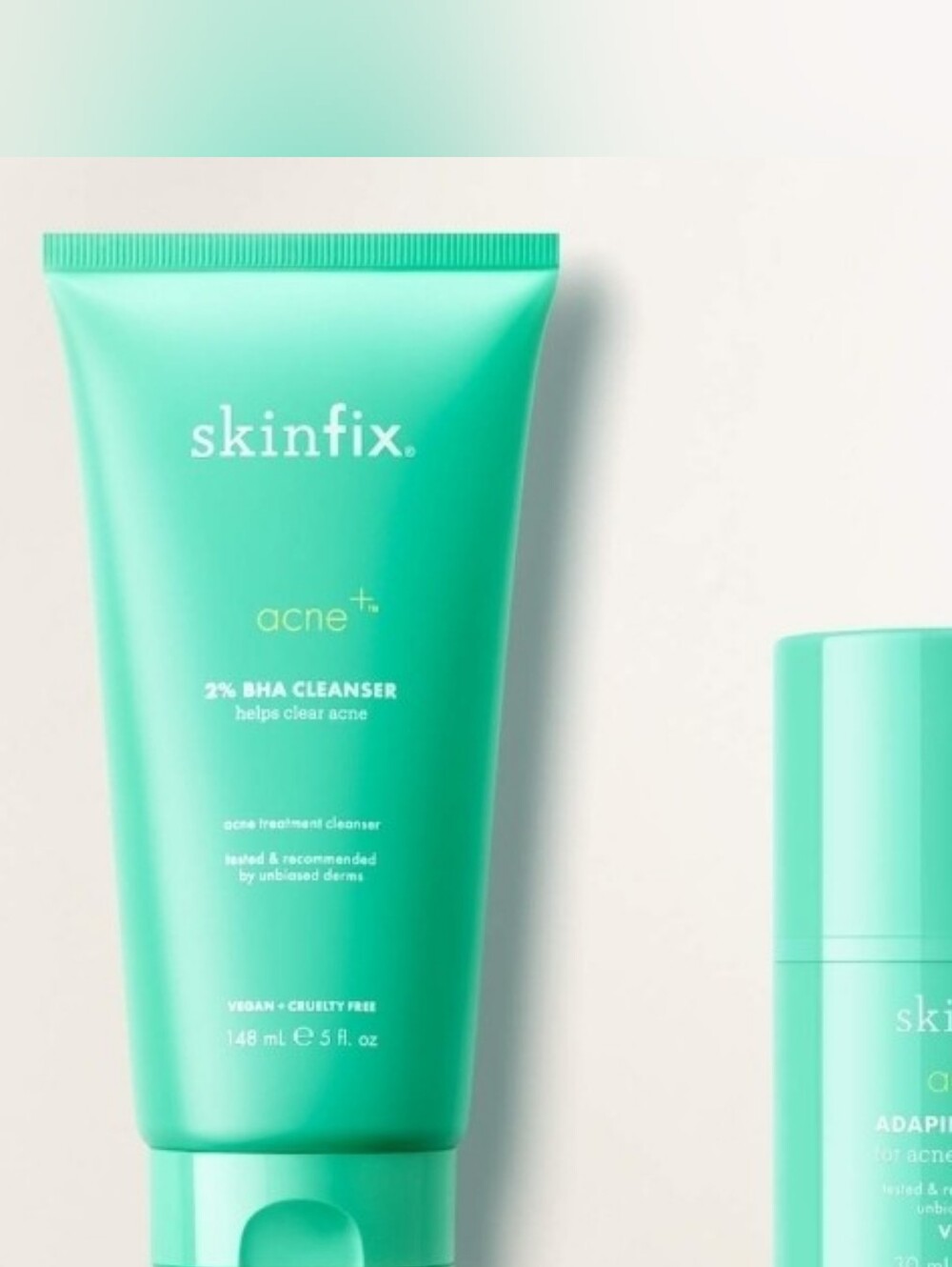 NIB 2-pc Skinfix acne+ full-size bundle 2% BHA Cleanser & Adapinoid Gel